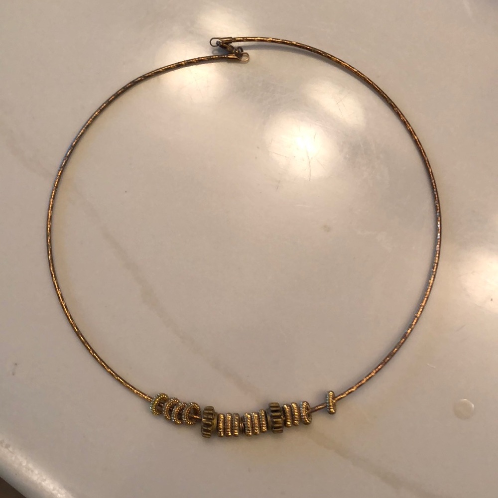 Rose gold beaded necklace